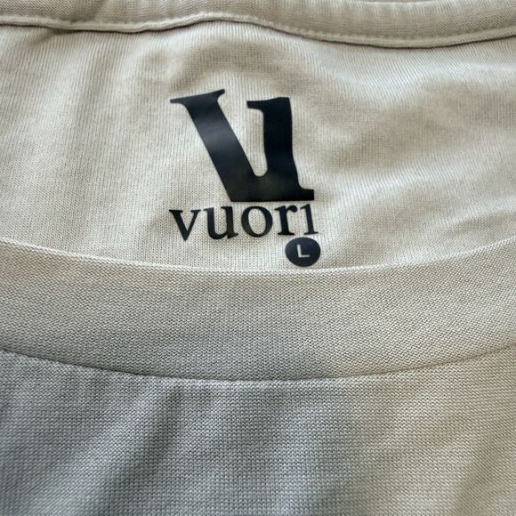 Vuori Strato Tech Tee Shirt Mens Large Frosted Gray Performance Stretch - Picture 2 of 7